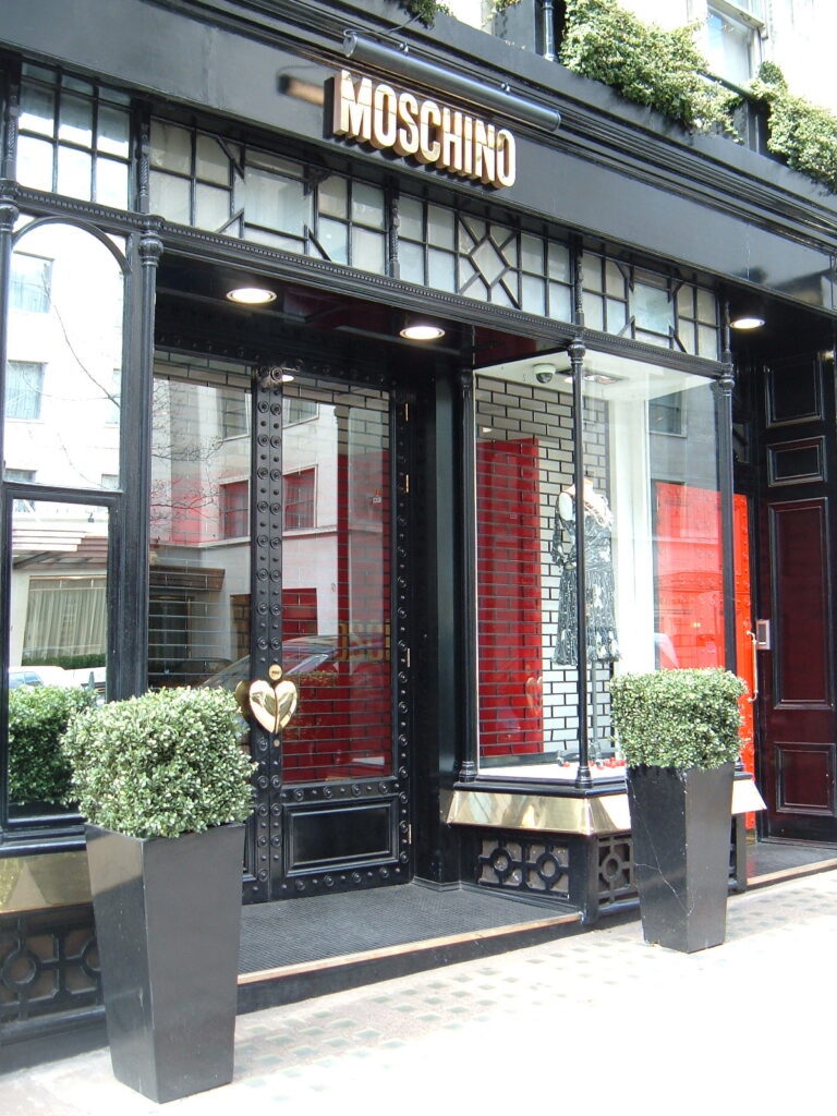 Photo via Wikipedia (Moschino)